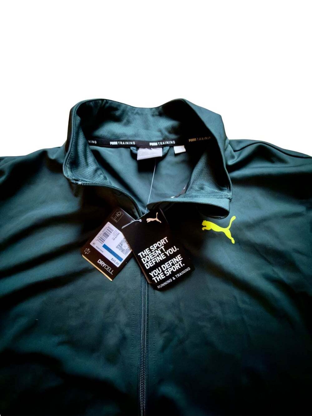 Puma DryCELL Full Zip Training Jacket Green Regular Fit NWT Men’s XL